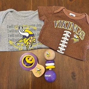 Minnesota Vikings Onesies and Rattles
